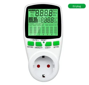 LCD Display Wattmeter Energy Meter Power Metering Billing Sockets Electricity Meter Sockets Multifunction Power Charts