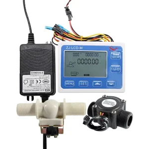 LCD M Automatic Liquid Filling Machine 3 4” Flow Sensor Valve Digital Display Flow Meter Plastic Flow Quantitative Controller
