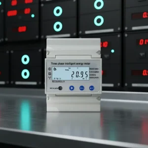 LCD Multifunction DIN Rail RS485 Modbus Digital Industrial Power Monitoring Device Three Phase Energy Meter E Meter