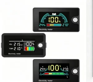 LCD Power Meter 8-100V with Voltage/Temperature/Capacity Display for EV Lead-Acid & Lithium Batteries Model