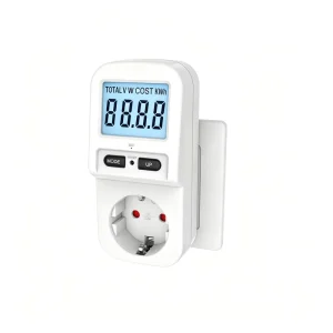 LCD Power Meter Wattmeter Socket Wattage Kwh Energy Cost Meter Plug Electricity Consumption Analyzer 230V 16A