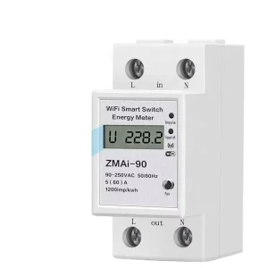 LCELE LCAi 90 Smart WiFi Single Phase Digital Watt Energy Meter RS485 Communication MODBUS RTU Protocol LCD Display DIN Rail