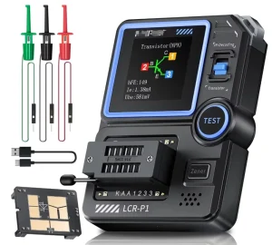 LCR P1 Transistor Tester Auto Identification LCR ESR Meter with Anti burn Diode Triode MOSFET NPN PNP Tester