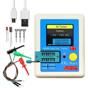 LCR-T7 Multifunction Tester Multimeter TFT Diode Triode Capacitance Meter ESR Meter for NPN PNP MOSFET IR ICs