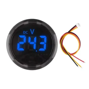 LED Digital Circular DC Touch Voltage Meter with Reverse Connection Protection DC 7V-120V Three-Wire Voltage Meter