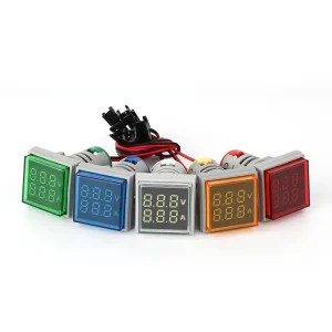 LED Digital Panel Meter Mini Voltmeter Ammeter Green Display for AC DC Power Supply Voltage Measurement 22mm