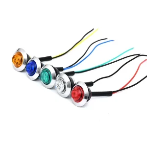 LED Indicators 12V 24V Round Tail Light Yellow White Red Turn Signal Lamp for Trucks Clearance Lights New