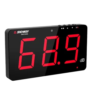 LED Wall Mountable Large Screen 30 130dB Digital Decibel Measurement Sound Level Meter for Public School Hospital
