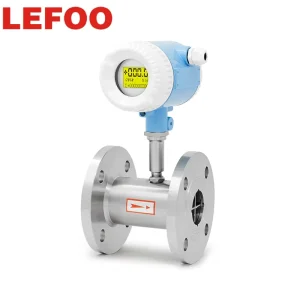 LEFOO Oil Air Water Gas Turbine Flowmeter Standard Stainless Steel Acid Resistant Customizable LCD Digital Display High Accuracy