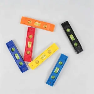 LEWINTU Industrial Plastic Small Bubble Spirit Level 0.5mm Accuracy 0-5m Range Torpedo Level 1 Sided Magnet 3.3cm X 13mm