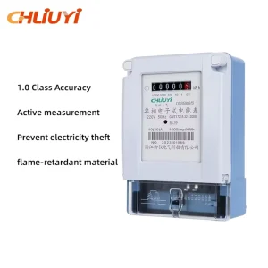 LIUYI DDS5886 Single Phase 220V Digital Counter Power Kilowatt Hour Energy Meter Wall Mounted 1.0 Class Accuracy 100A Household