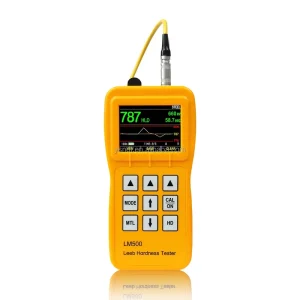 LM500 Portable Digital Leeb Hardness Tester Color Display Hardness Tester Big Character Display 11000 Groups Storage
