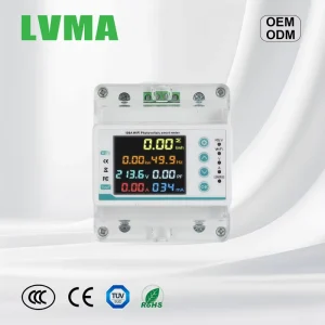 LMGQ-AVP 100A WiFi Smart Energy Meter Photovoltaic PV Power Monitor Earth Leakage Protection Tuya Smart Life APP Class 1.0