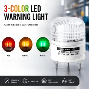 LTE 5002 Mini 3 Color LED Warning Light Signal Lamp for Industrial Machine Equipment