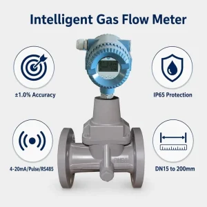 LUXZ Series Swirl Flow Meter Long Service Life Flexible Power Supply Stable Operation in Harsh Environments Coal Industry