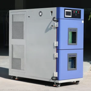 Lab Environmental Chamber Thermal Cycling Impact Two Zones High Low Temperature Humidity New Material Test Machine
