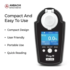 Lab Grade Industrial Sugar Concentration Analyzer Data Logging Brix Meter Alarm Function Refractometer