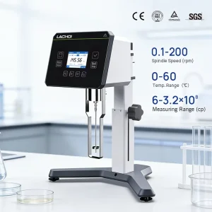 Laboratory Digital Display Color Screen Viscometer Paint Rotary Low Viscosity Tester 0# Spindle