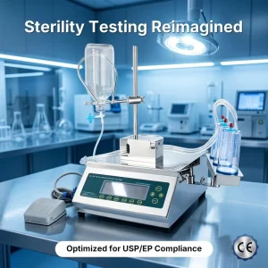 Laboratory Grade Sterility Test Pump Compact Design 304SS Pump Head VFD Display Variable Speed for Pharmaceutical Lab