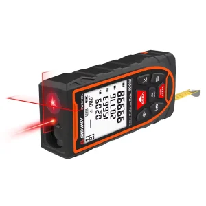 Laser Distance Meter with 2m Tape Cross Line Level Digital Angle Rechargeable M in ft Customized logo Tape Rangefinder