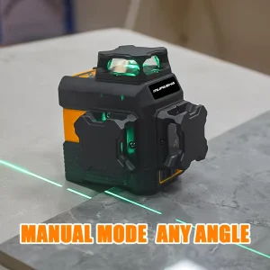 Laser Level Rechargeable Self leveling 12 Lines Green Laser Beam Vertical Horizontal Laser Pulse Mode Supported