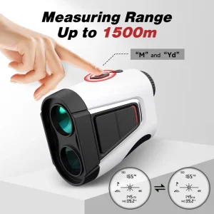 Laser Rangefinder 1500M Long Range Digital Distance Meter with Slope 7X Magnification Magnetic USB Charging for Golf Hunting