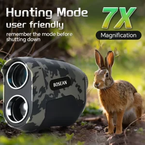 Laser Rangefinder Binoculars 1000M 7X Magnification Long Range Hunting Distance Meter with Speed LCD Display Outdoor