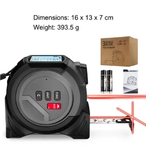 Laser Tape Measure Digital 40m 3-in-1 Laser Measuring Tape High Accuracy Laser Tape Measure 3 in 1 Laser Rangefinder