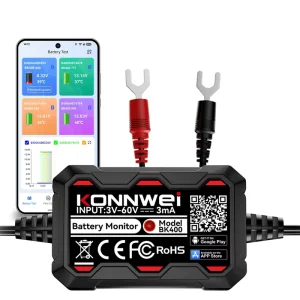 Lead-Acid Lithium Battery Tester Bluetooth Battery Monitor BK400 with GPS Find Car & Temperature Monitor