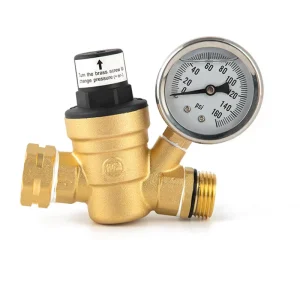 Lead-free Brass Strap Gauge Pressure Reducing Valve Manual Control 3/4″ Port Tap Water Durable PN10/PN16 Medium