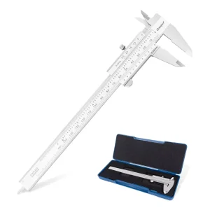 Left Hand Stainless Steel Vernier Caliper Range 150mm Accuracy 0.03mm Caliper Vernier With Locking Screw