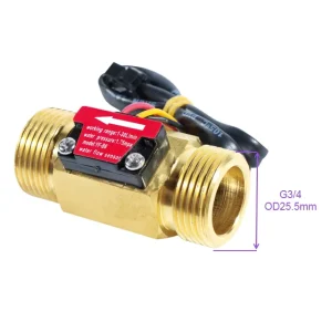 Liquid Turbine Flow Meter B6 Brass Water Flow Sensor 1 30L min Electronic Heater Sensor G3 4 Male Connection