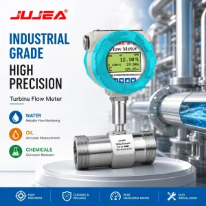 Liquid Turbine Flow Meter Stainless Steel 4-20mA Pulse RS485 Output for Petroleum Chemical Water Pipeline Liquid Measurement