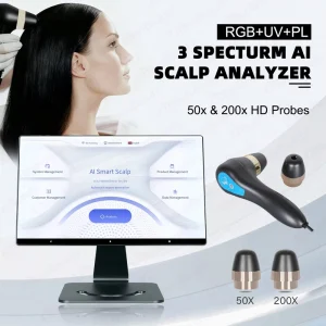 Litian Scalp Microscope Analyzer with 3 Spectrum AI Imaging for Professional Hair Density Testing and Treatment