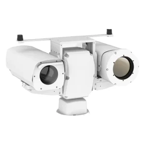 Long Range Dual Spectrum PTZ Thermal Camera 640X512 Resolution <40mK Sensitivity Continuous Zoom Lens for Intelligent Fire