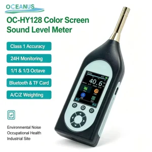 Long Term Ambient Noise Monitoring Test Instruments OC-HY128 Digital Noise Meter with 64G TF Card Large Capacity Data Recording