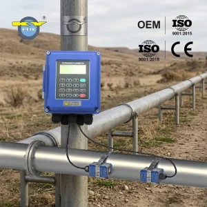 Low Power Wall Mount Ultrasonic Flow Meter Battery Supply for Remote Rural Water Supply Pipeline Statistics