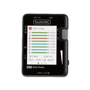 MC8 Digital Battery Capacity Checker LCD Display Servo Tester with Balancer Lipos ESC Plastic Construction Charger
