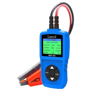 MDXT 600 12V Universal Battery Tester 40 2000CCA 3 220Ah High Brightness LCD Display Double Conductor Kelvin Clamp