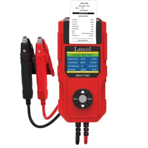 MDXT 690 Automotive Battery Tester 12V LCD Display for Lithium Sodium ion Batteries Battery Health Charge