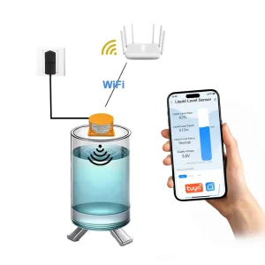 ME201W High Accuracy Tuya WiFi IP66 Protection 0.1m-4.0m Detection Ultrasonic Liquid Level Sensor Tank Level Monitor