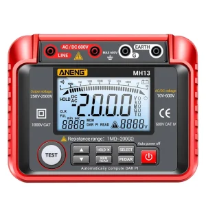 MH13 Digital Multimeter Insulation Earth High Voltage 2000 Count Resistance Meter Tester Megohmmeter Tool Ohm Testing Equipment