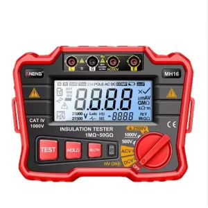 MH16 High Precision Electric ABS Silicone High Resistance Meter 2500V Insulation Resistance Tester Megohmmeter