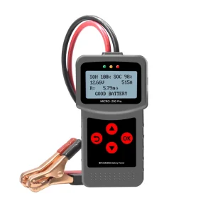 MICRO-200 Pro 12V 24V Digital Car Motorcycle Battery System Tester with Metal Clamp for Audi A5