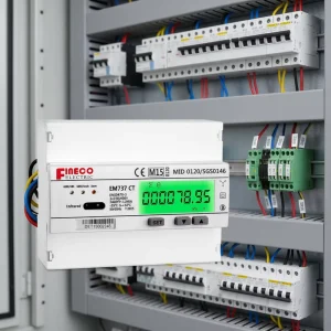 MID Approved Smart Electric Sub Meter EM737 CT Modbus RTU Cl.1 3*230/400V 1.5(6)A Three Phase Bi-directional Energy Meter