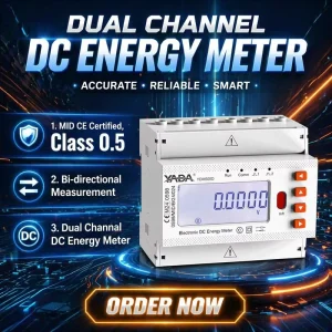 MID CE Certified Smart DC Energy Meter RS485 Modbus Bidirectional Kwh Monitor for EV Charging Station Billing Measurement