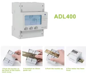 MID Certified Acrel ADL400 DIN Rail AC Low Voltage Three Phase LCD Display Kwh Meter for Industrial Energy Management System