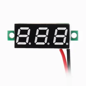 MLK 0.28 Inch Ultra Small Digital DC Voltage Meter 2 Wire DC 2.5 30V with Reverse Protection & Multi Color Display