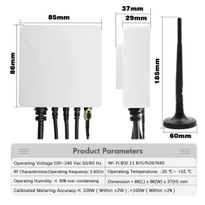 MQTT 0-1000A 3 Phase WiFi Energy KWH Meter 300A Power Clamp Current Transformer App Monitor and Record Power PC321-TY