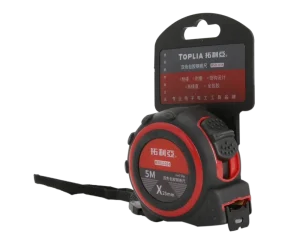 MS011014 Self winding Metric 5 Meter 25mm Wide Double colored Rubber coated Steel Tape Measure